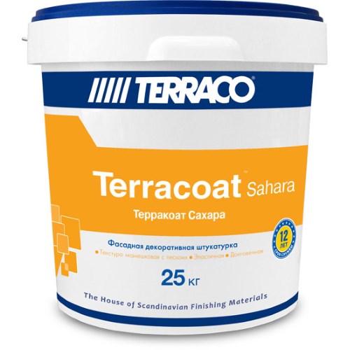 Terraco Terracoat Sahara, 25 кг, Штукатурка декоративная акриловая