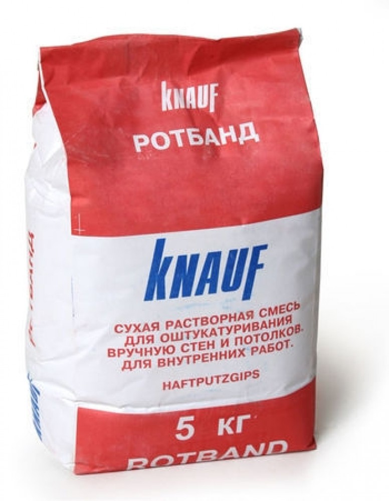 Knauf Ротбанд, 5 кг, Штукатурка гипсовая универсальная