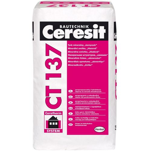 Купить Ceresit СТ 137, 25 кг камешковая, белая, 1 мм