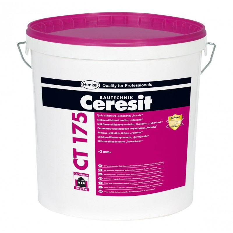 Ceresit СТ 175, 25 кг, Штукатурка декоративная силикатно-силиконовая