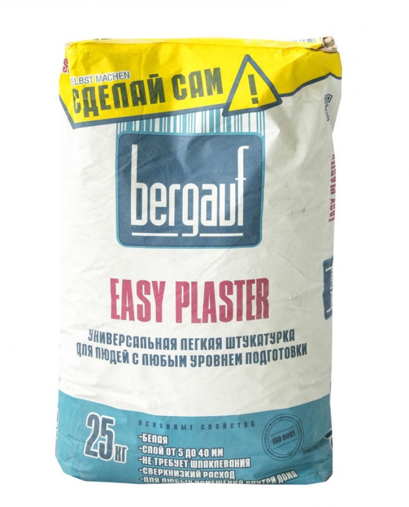 Bergauf Easy Plaster, 25 кг, Штукатурка цементная универсальная легкая