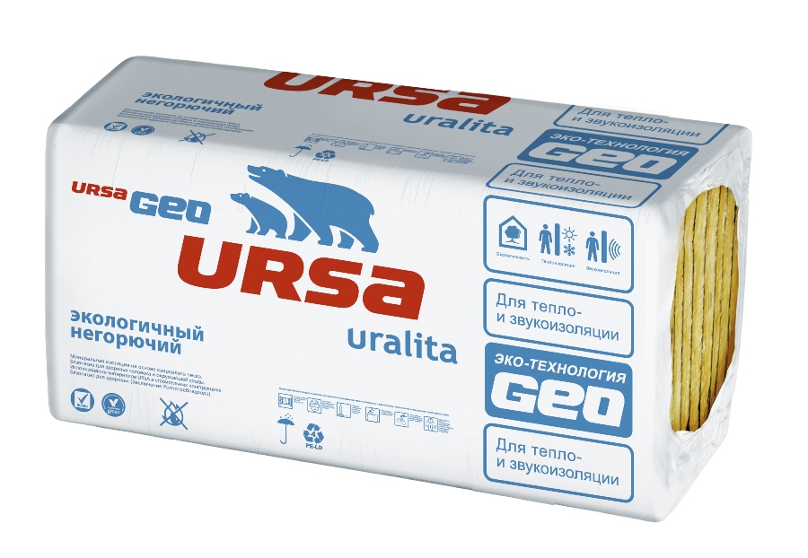 Ursa Geo П-15, 1250х610x50 мм, Утеплитель