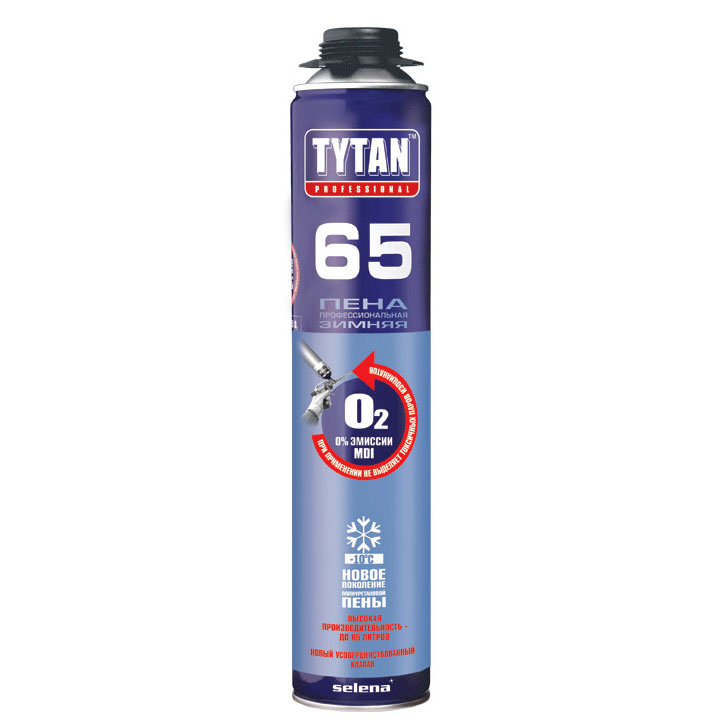 Tytan Professional 65, 750 мл, Пена монтажная профессиональная зимняя