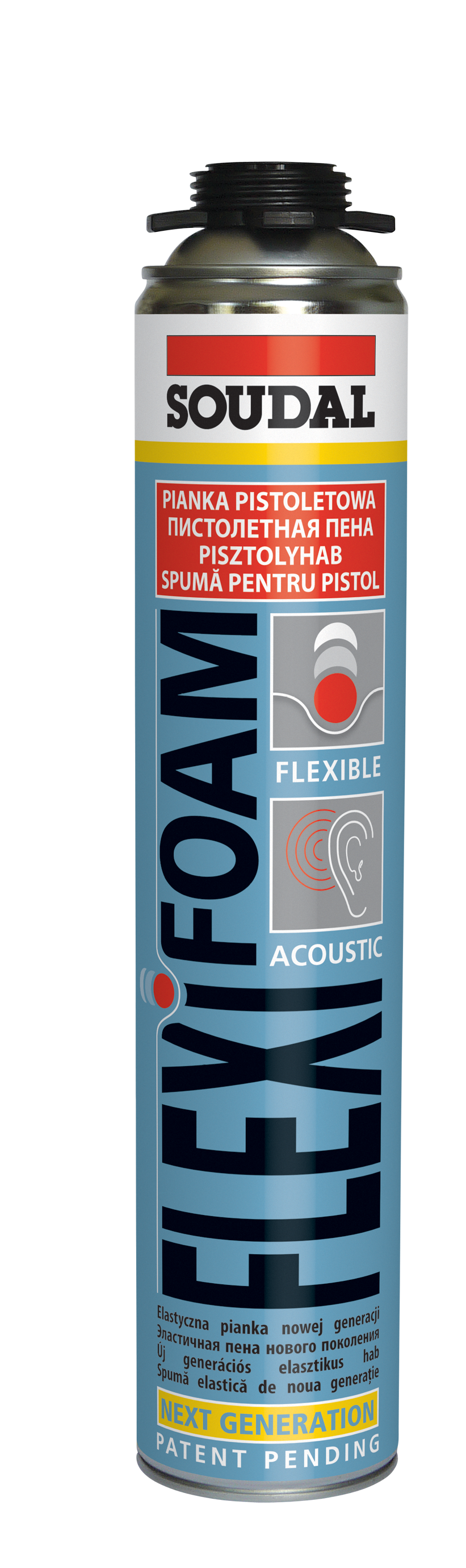 Soudal Flexifoam, 750 мл, Пена монтажная профессиональная