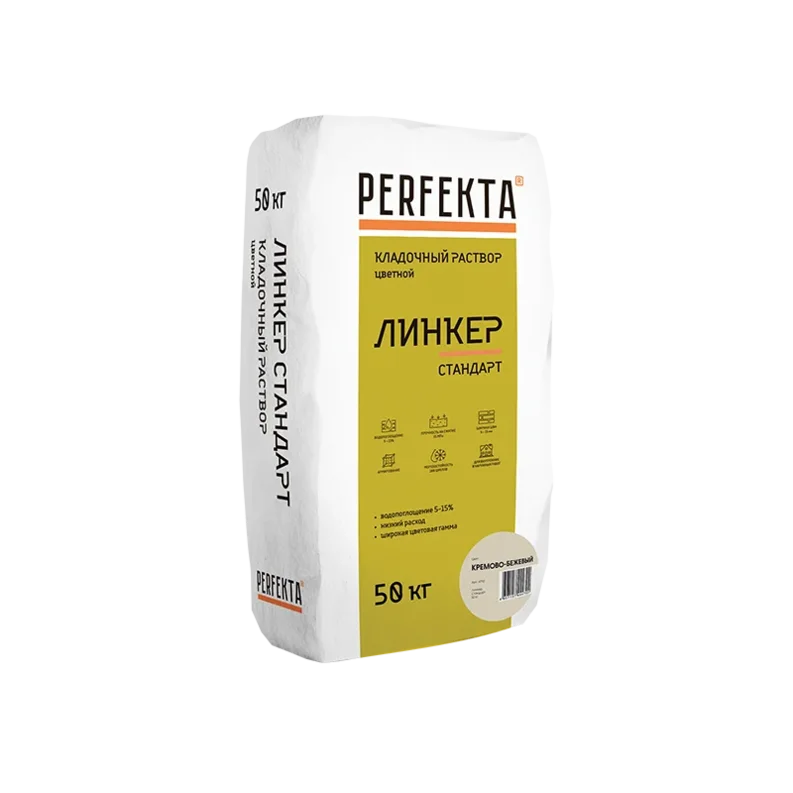 

Perfekta Линкер Стандарт 50 кг, Смесь кладочная цветная (кремово-бежевая),, Кремово-бежевый