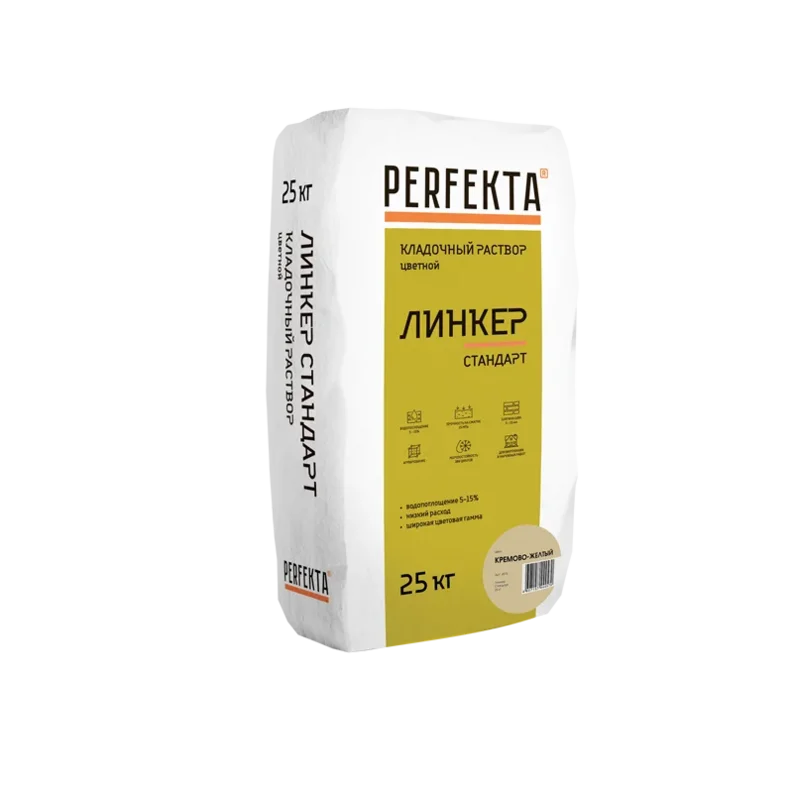 

Perfekta Линкер Стандарт 25 кг, Смесь кладочная цветная (кремово-желтая),, Кремово-желтый