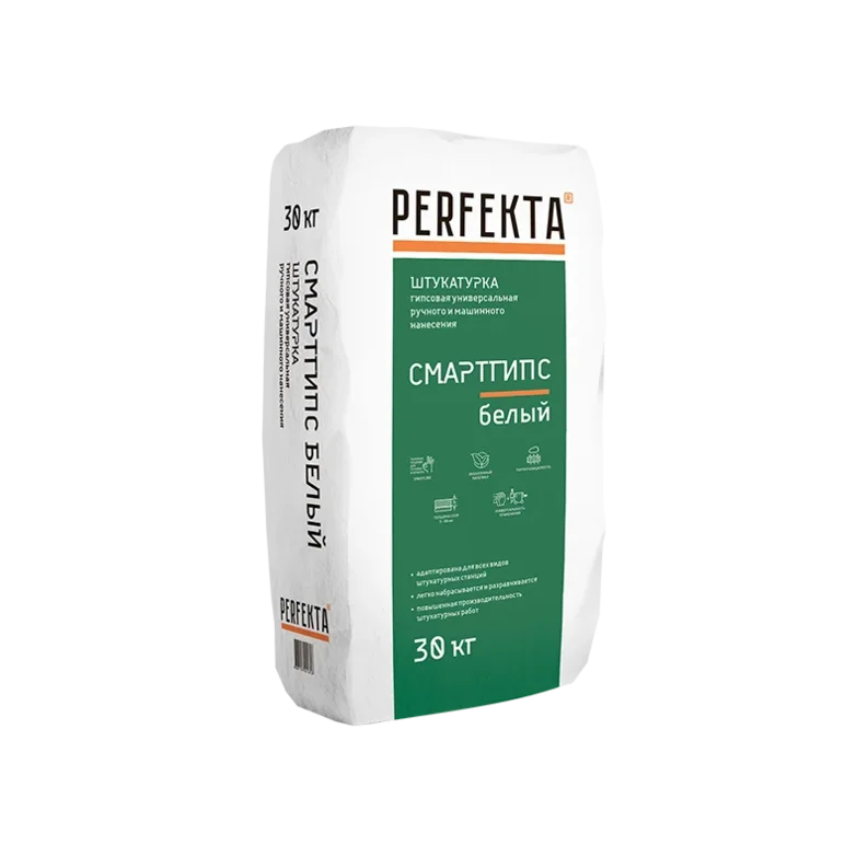 Штукатурка гипсовая Perfekta Смартгипс 30 кг Купить Штукатурка гипсовая Perfekta Смартгипс 30 кг