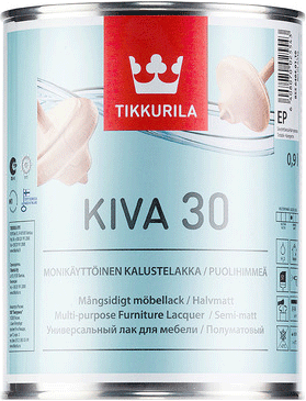 

Tikkurila Kalustelakka Kiva 30, 2.7 л, Лак для мебели универсальный, Бесцветный