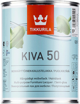 

мебели Tikkurila Kalustelakka Kiva 50, 0.9 л, Лак для универсальный, Бесцветный