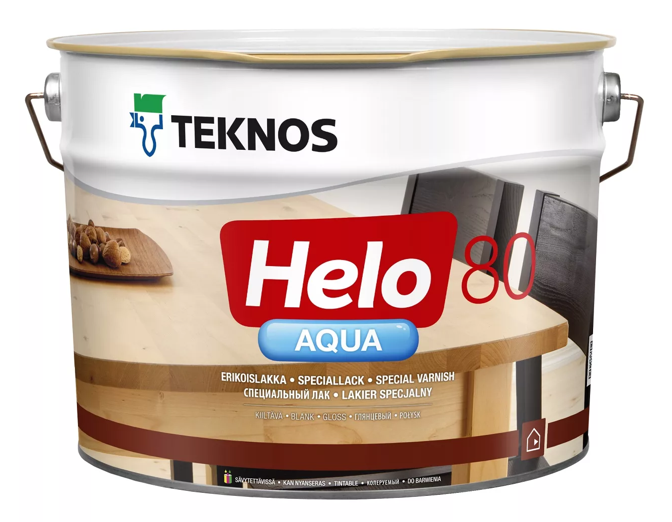 Teknos Helo Aqua 80, 9 л, Лак специальный