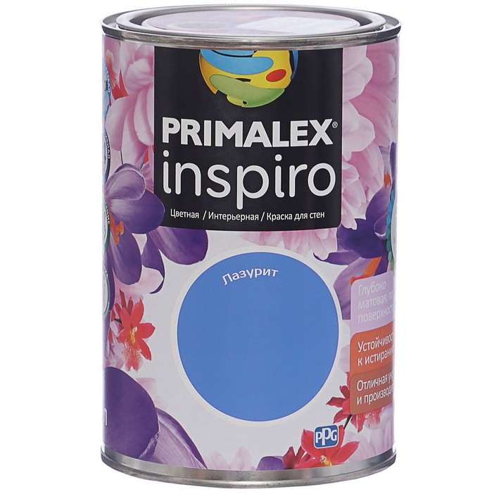

Краска интерьерная Primalex Inspiro Лазурит 1 л, Синий