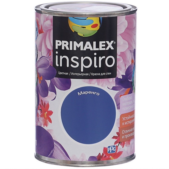 

Краска интерьерная Primalex Inspiro Маренго 1 л, Синий