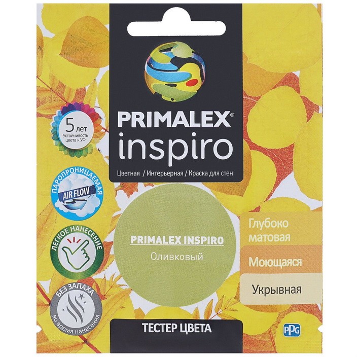 

Краска интерьерная Primalex Inspiro Оливковая 40 мл, Зеленый