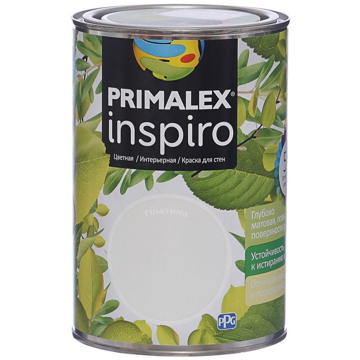 

Краска интерьерная Primalex Inspiro Платина 1 л, Серый