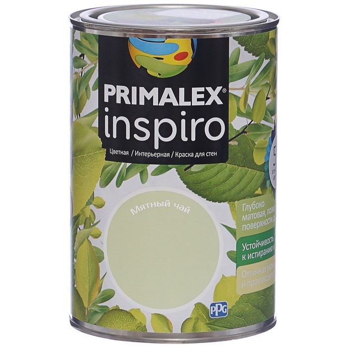 

Краска интерьерная Primalex Inspiro Мятный чай 1 л, Зеленый
