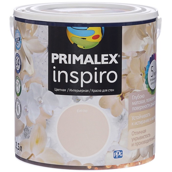 Купить Краска интерьерная Primalex Inspiro Безе 2.5 л