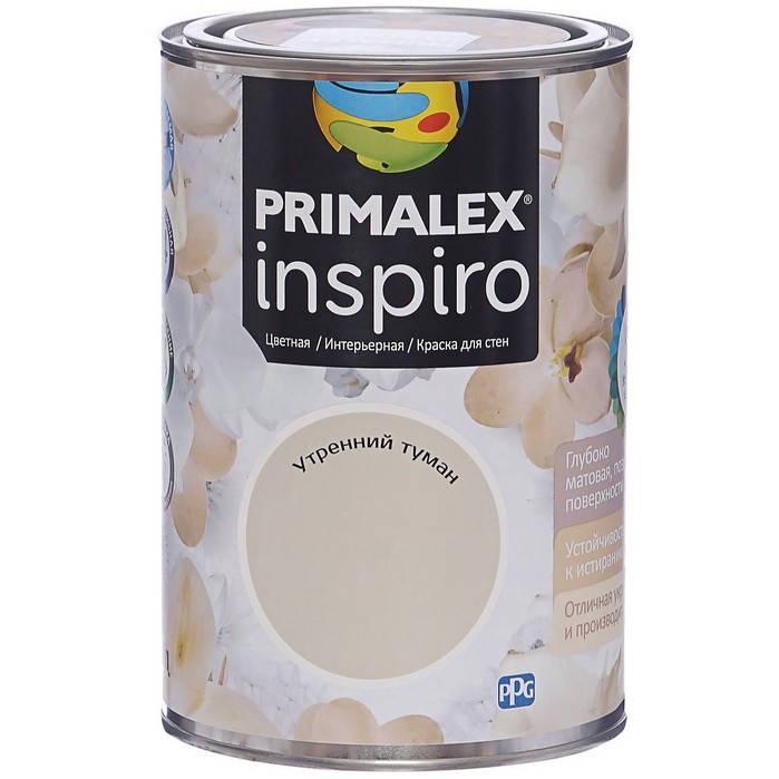 

Краска интерьерная Primalex Inspiro Утренний туман 1 л, Бежевый