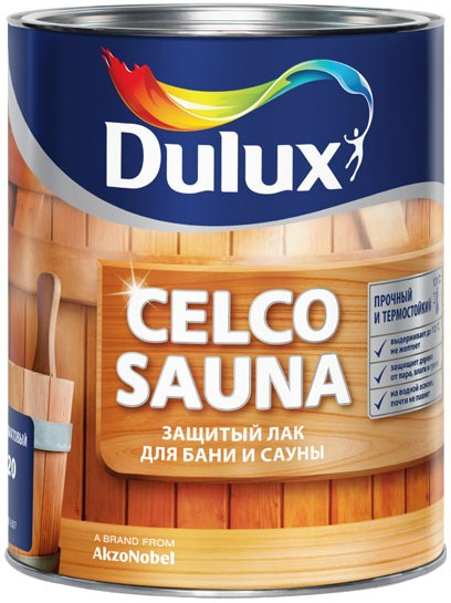 Dulux Celco Sauna бани сауны, 2.5 л, Лак для дерева для и