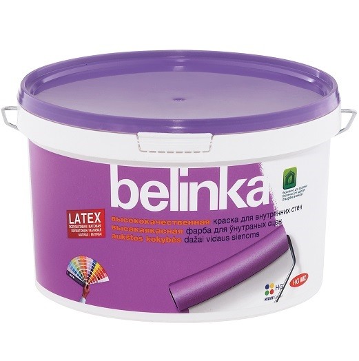Краска интерьерная Belinka Latex B1 белая 1 л