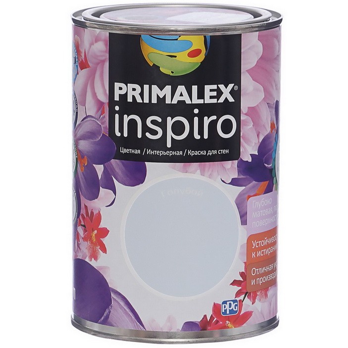 

Краска интерьерная Primalex Inspiro Голубая 1 л, Голубой