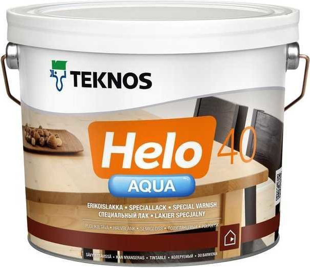 Teknos Helo Aqua 40, 9 л, Лак специальный