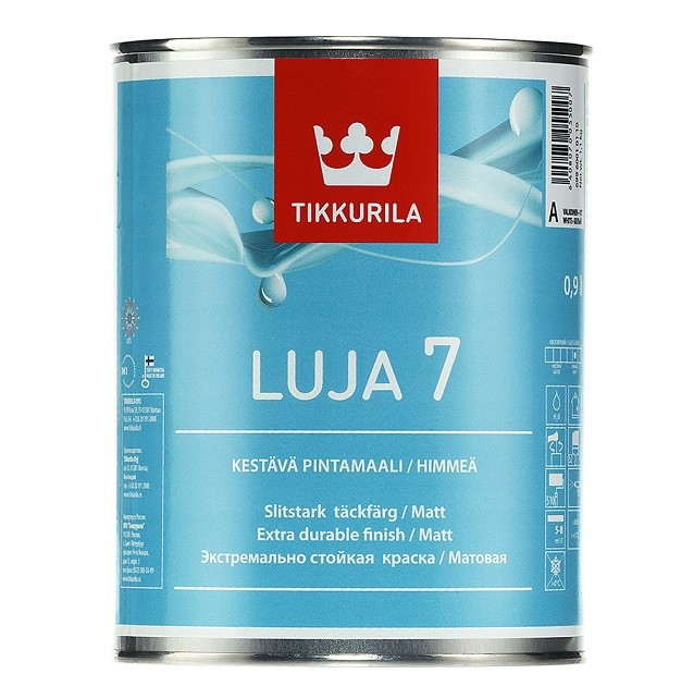 Купить Краска интерьерная Tikkurila Luja 7 основа А матовая 0.9 л