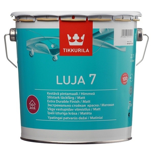 Купить Краска интерьерная Tikkurila Luja 7 основа C матовая 2.7 л