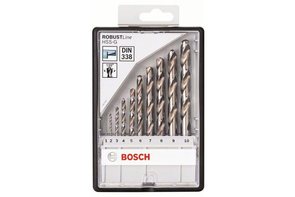 Купить Набор сверл Bosch Robust Line HSS-G 10 шт 2.607.010.535