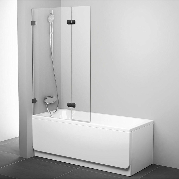 

Шторка для ванны Ravak Brilliant BVS2-100 L 2 створки 1500х1000 мм стекло Transparent хром