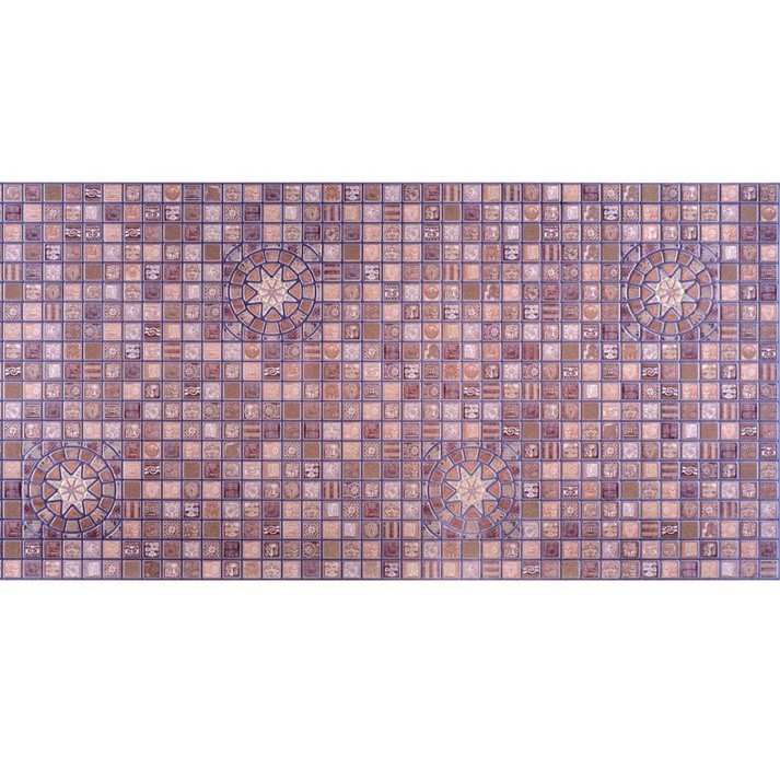 Листовые панели ПВХ Регул Декопан Мозайка Медальон фиолетовый 956х480 мм