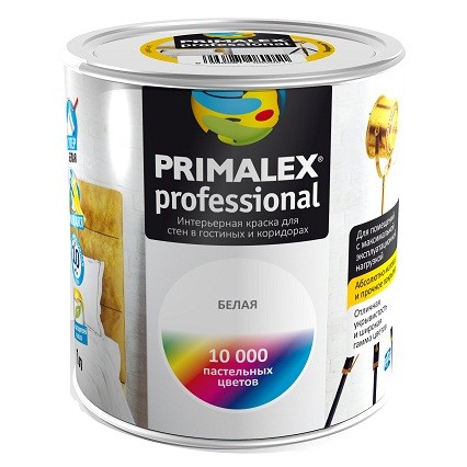

Краска интерьерная Primalex Professional База белая 1 л, Белый