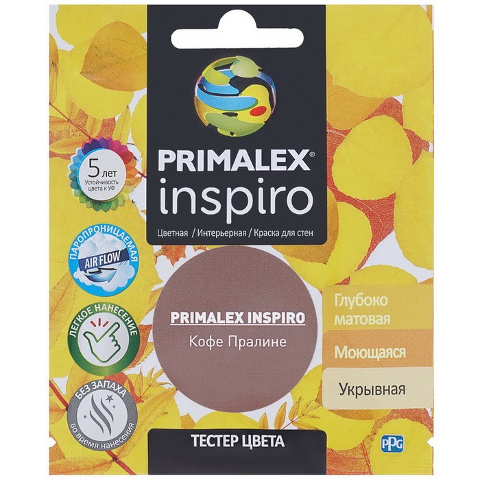

Краска интерьерная Primalex Inspiro Кофе пралине 40 мл, Коричневый