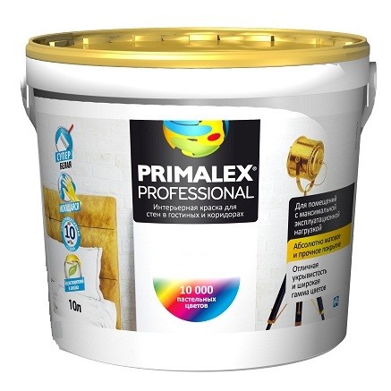 

Краска интерьерная Primalex Professional База прозрачная 10 л, Бесцветный