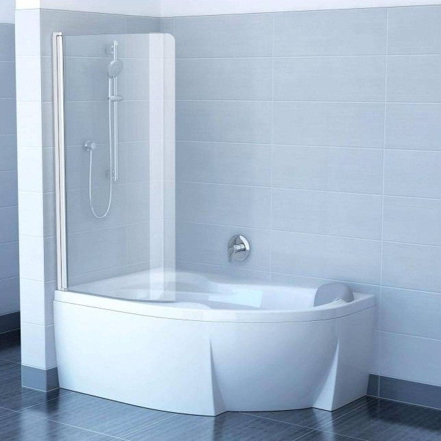 Купить Шторка для ванны Ravak Chrome CVSK1 L 1500х1000 мм стекло Transparent блестящая