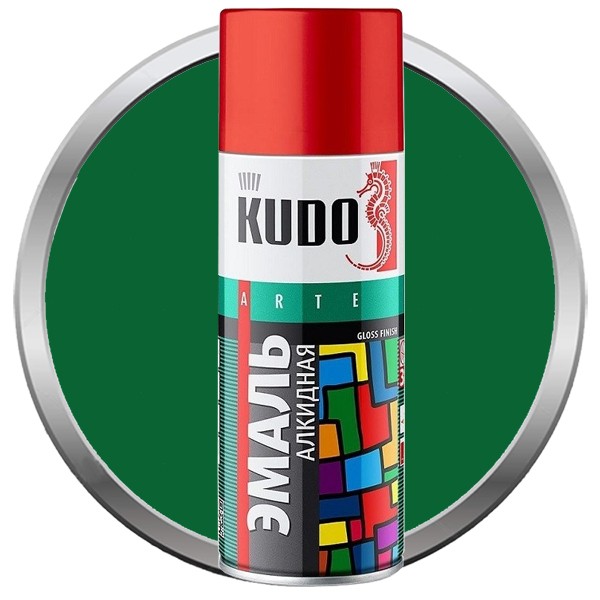 

Эмаль аэрозольная Kudo KU-1007 универсальная темно-зеленая 520 мл