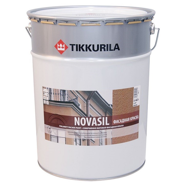 Купить Краска фасадная Tikkurila Novasil база MRА глубокоматовая 18 л