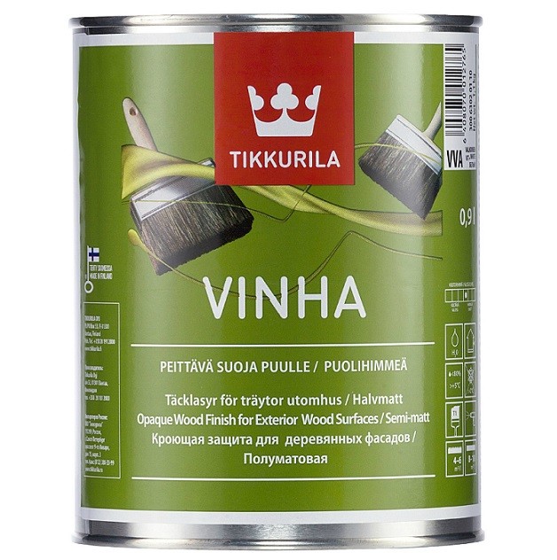 

Антисептик кроющий Tikkurila Vinha VVA 0.9 л, Белый