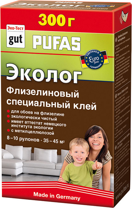 

Pufas Эколог 300 г, Клей обойный флизелиновый специальный,