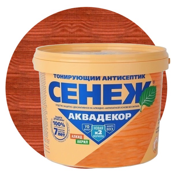 

Антисептик тонирующий Сенеж Аквадекор 113 слива 9 кг, Бесцветный