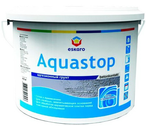 Eskaro Aquastop Betonkontakt 4.5 кг, Грунтовка для сложных оснований (ярко-голубая)