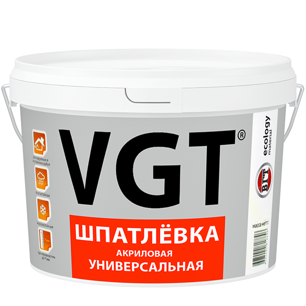 Купить Шпатлевка акриловая универсальная VGT 7.5 кг