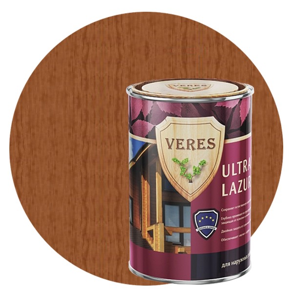 Купить Пропитка для древесины Veres Ultra Lazura № 19 Дуб 0.9 л
