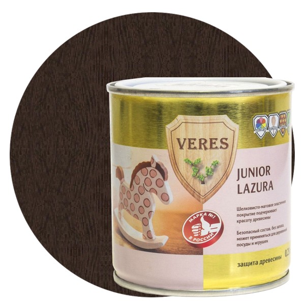 Купить Пропитка для древесины Veres Junior Lazura №9 Палисандр 0.25 л