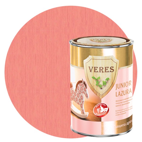 Купить Пропитка для древесины Veres Junior Lazura №14 розовая 0.75 л