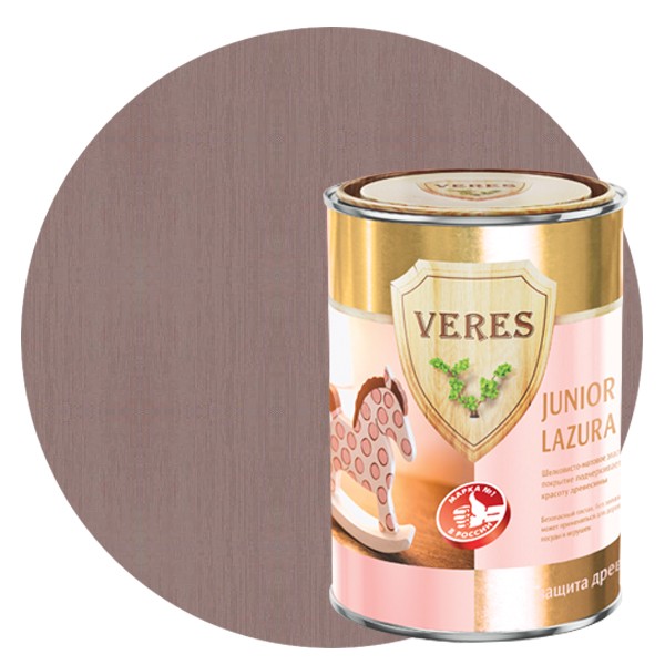 Купить Пропитка для древесины Veres Junior Lazura №18 Серо-коричневая 0.75 л
