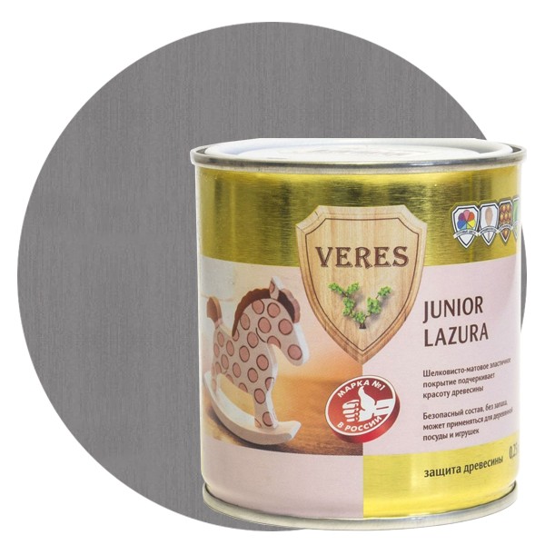 Купить Пропитка для древесины Veres Junior Lazura №20 Дымчатая 0.25 л