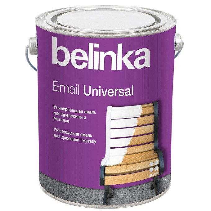 Эмаль универсальная Belinka Email Universal B1 глянцевая белая 27 л 875₽