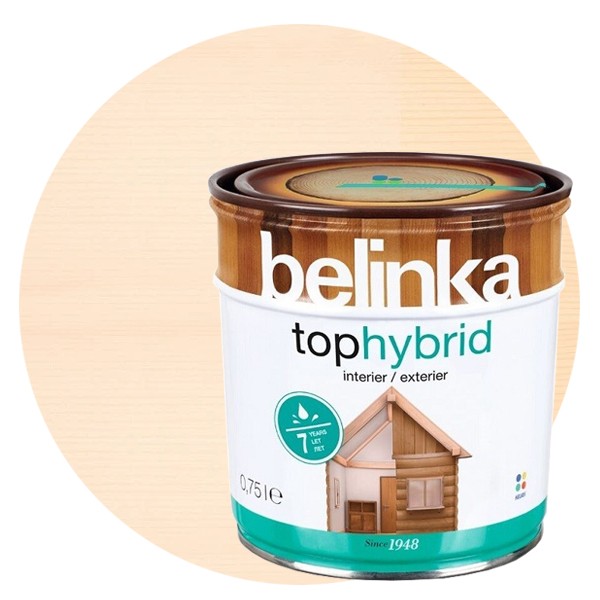 

Пропитка для древесины Belinka TophybrID №11 Белая 0.75 л, Белый