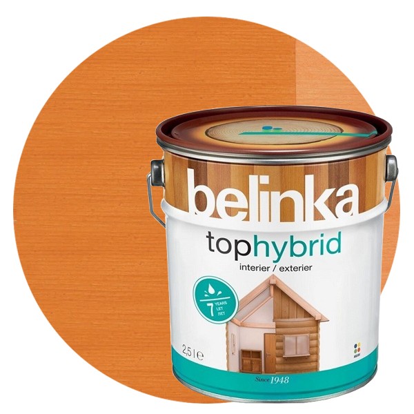 

Пропитка для древесины Belinka TophybrID №08 Темная лиственница 2.5 л, Оранжевый