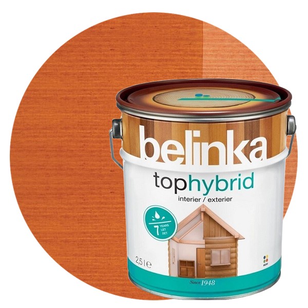 

Пропитка для древесины Belinka TophybrID №23 Махагон 2.5 л, Оранжевый
